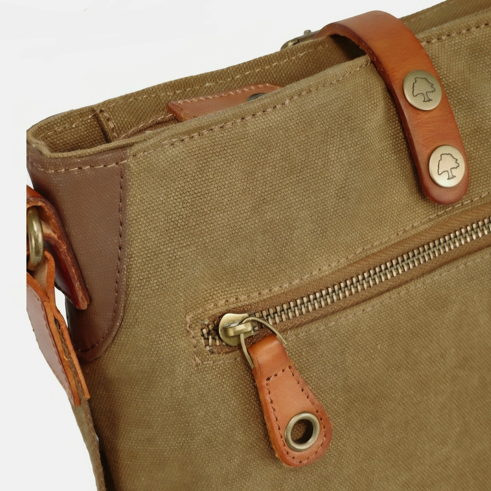 TSD Brand Redwood Canvas Shoulder Bag Crossbody - Picture 6 of 9